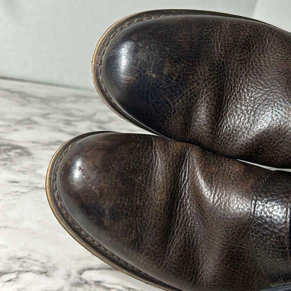 Men’s Harley-Davidson brown leather ankle zip on boots VIBRAM soles SZ 10.5 - Picture 3 of 10